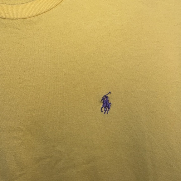Ralph Lauren Crewneck T-Shirt Yellow/Purple Men’s Size M - Picture 3 of 4